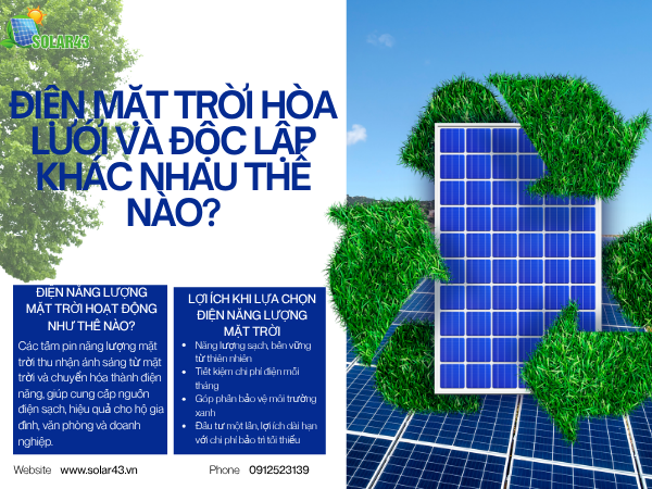 Điện Mặt Trời Hòa Lưới Và Độc Lập Khác Nhau Thế Nào? 